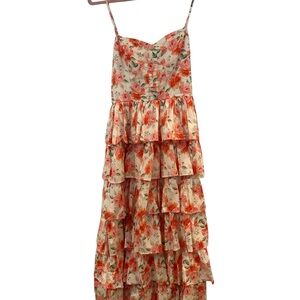 Altard State Dillan Floral Ruffle Tiered Midi Dress